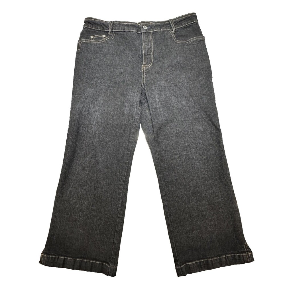 FDJ French Dressing Jeans Women's Size 14 Blues Olivia Cropped  Dark Stretch